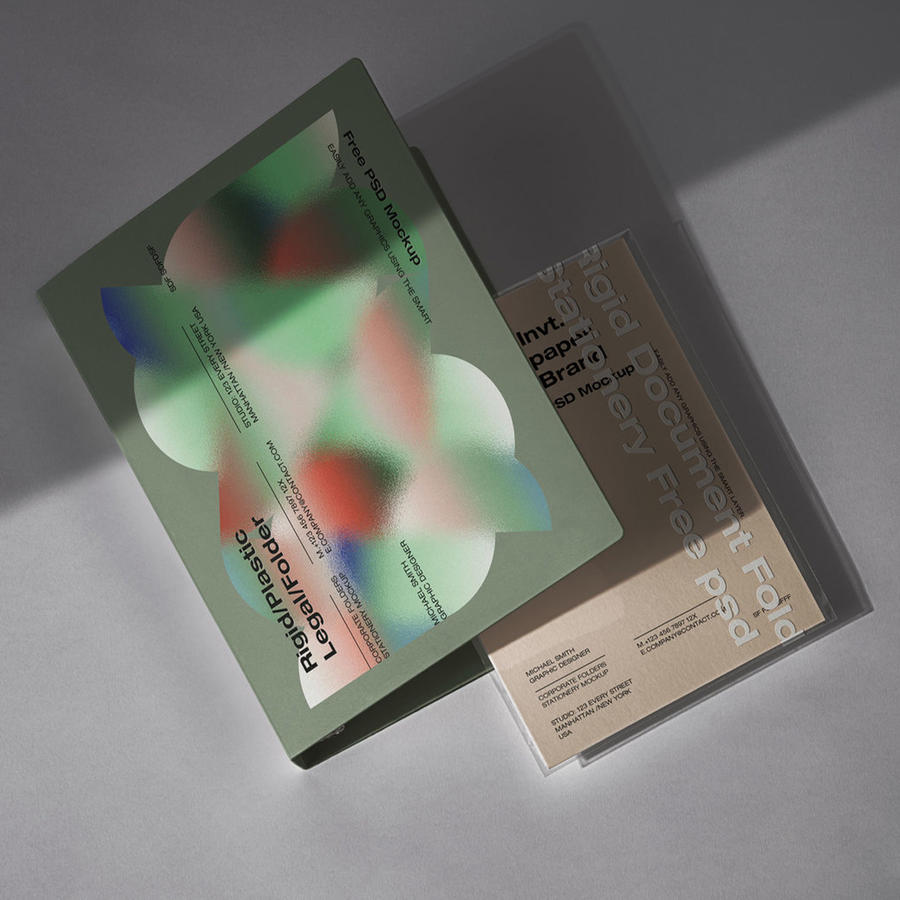 文件夹样机效果图展示VIS样机塑料袋