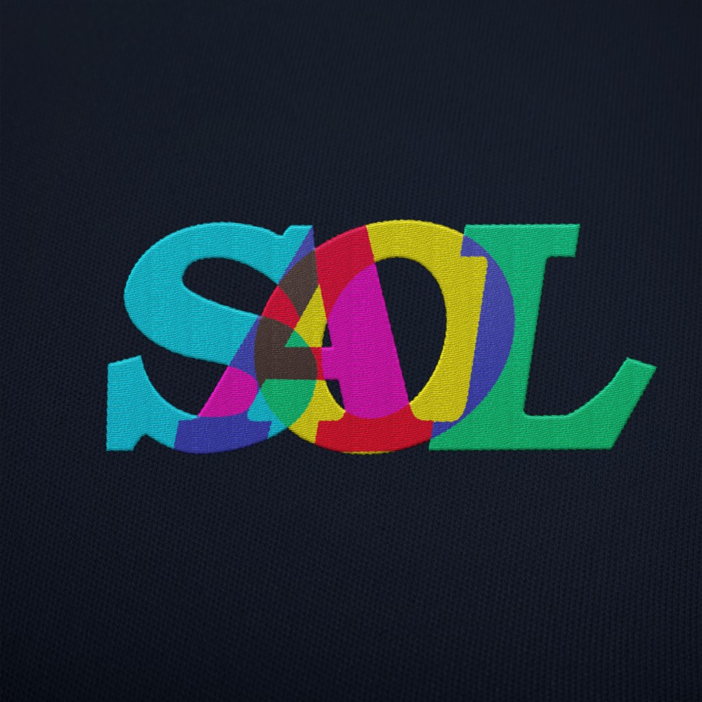 炫彩英文字母立体logo样机