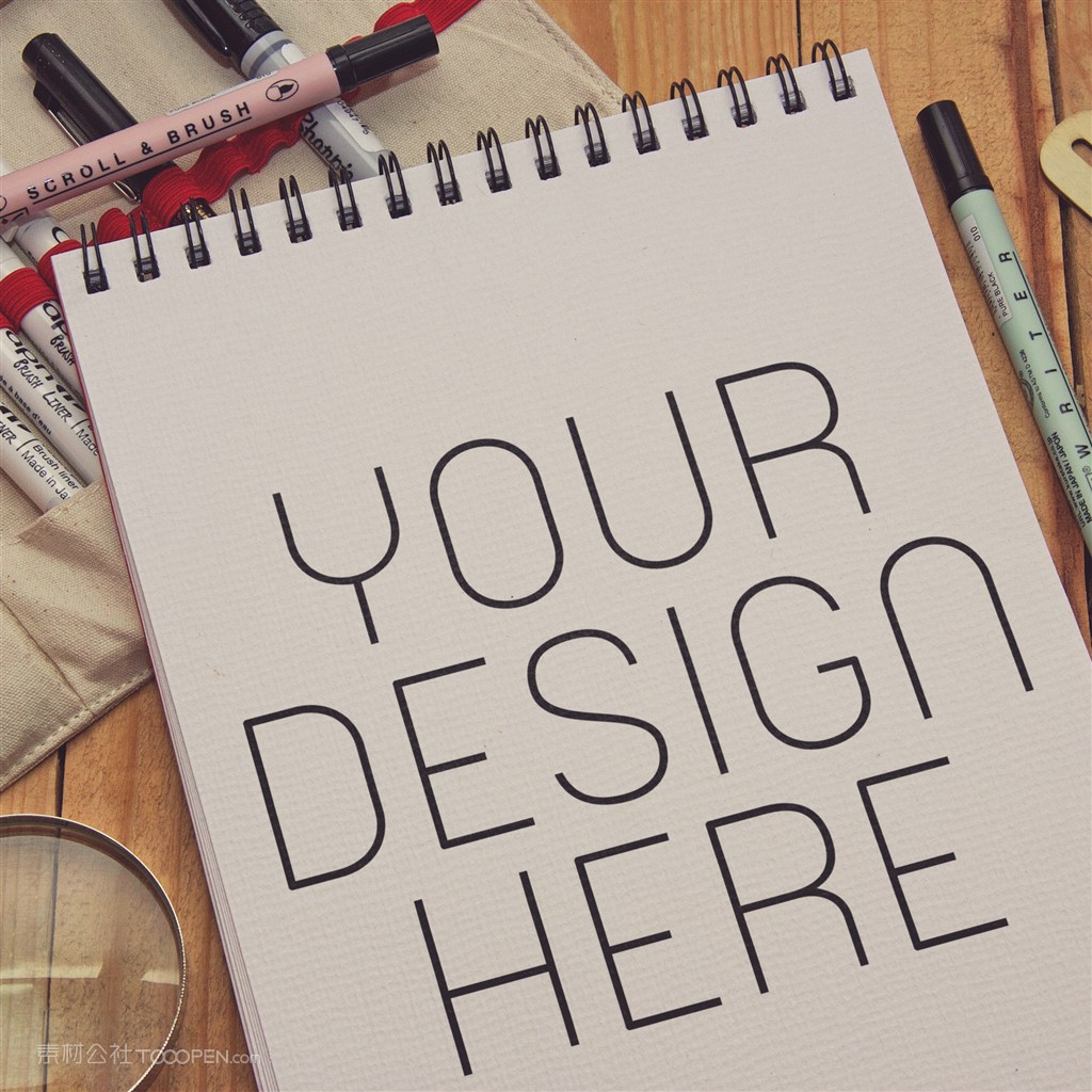 笔记本绘画本logo标志展示样机