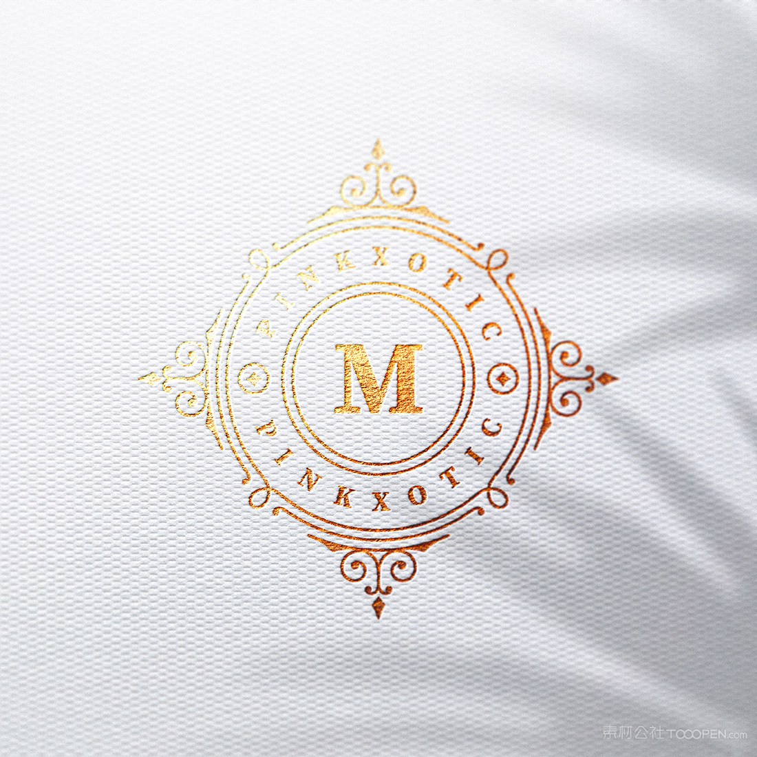 带光影效果的烫金logo样机