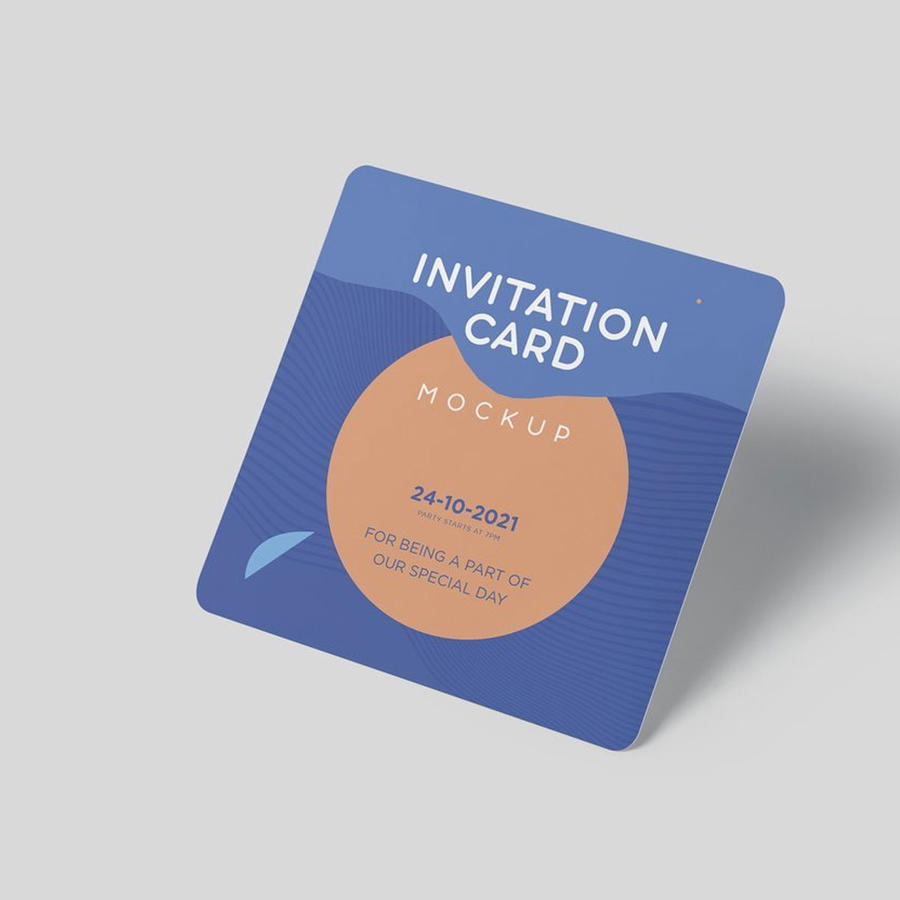 方形卡片名片设计展示样机