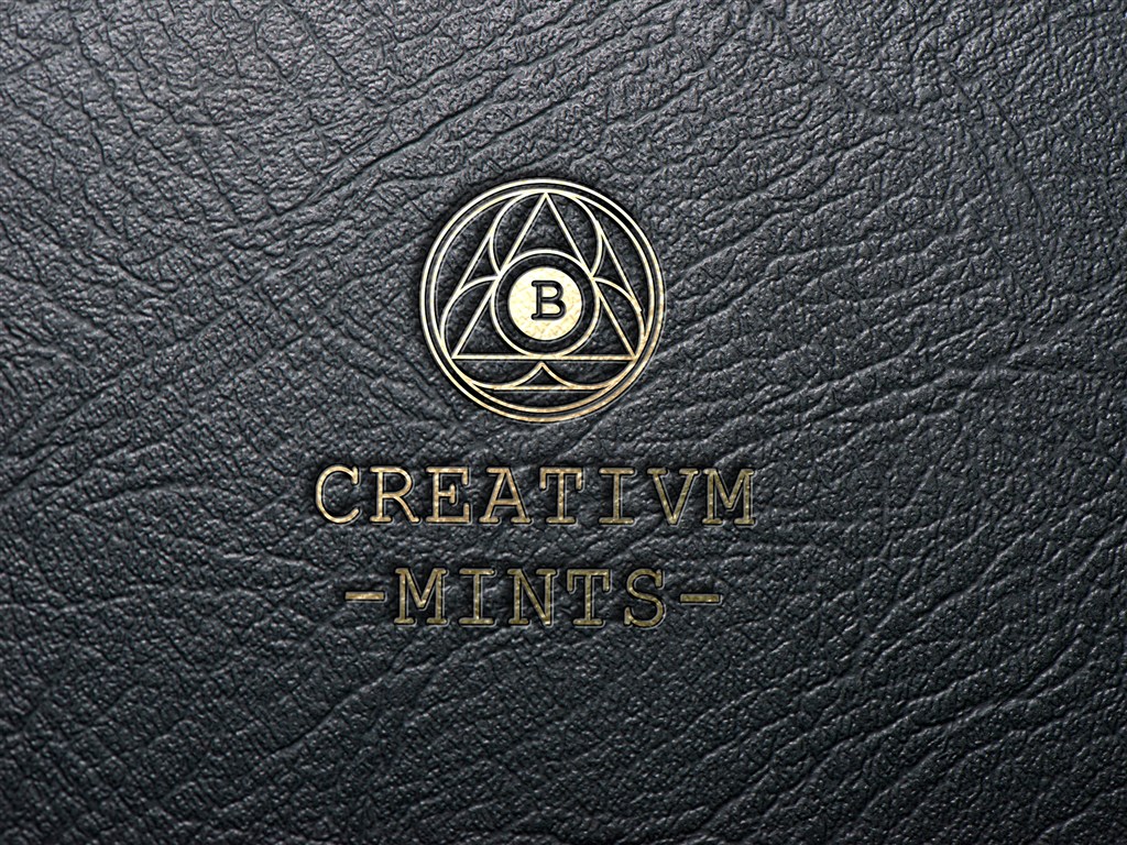 皮质背影标志样机模板背景素材