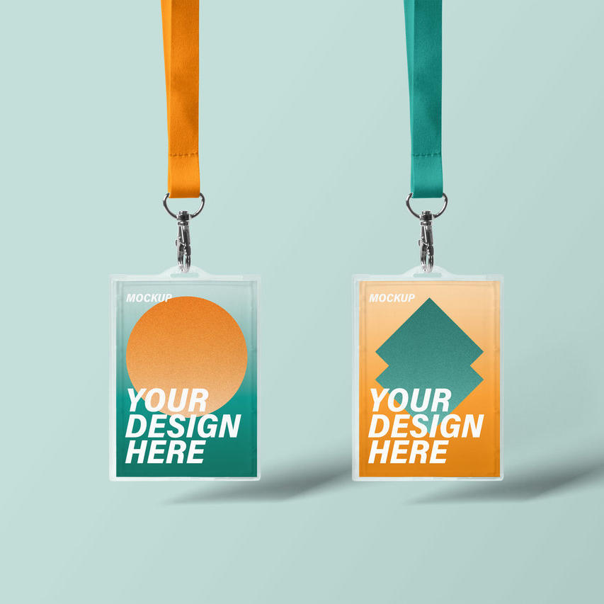 两个工作证工作牌样机素材