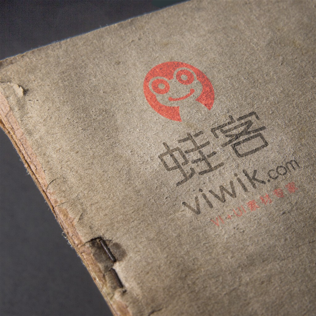 复古做旧书册精美logo样机