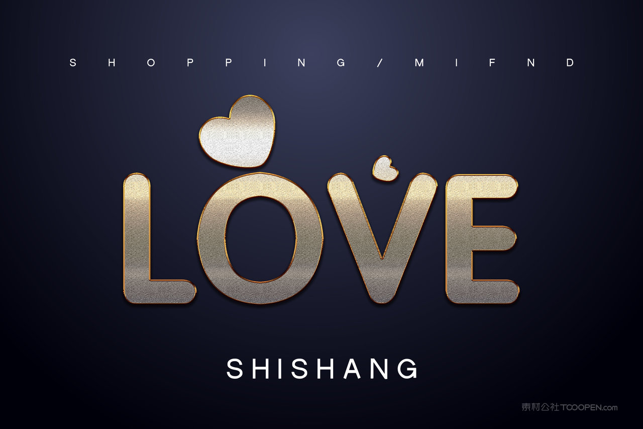 金色渐变3d立体虚线描边字效样机