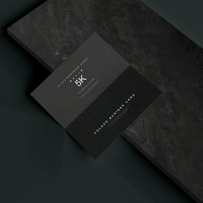 暗黑品牌vi名片样机