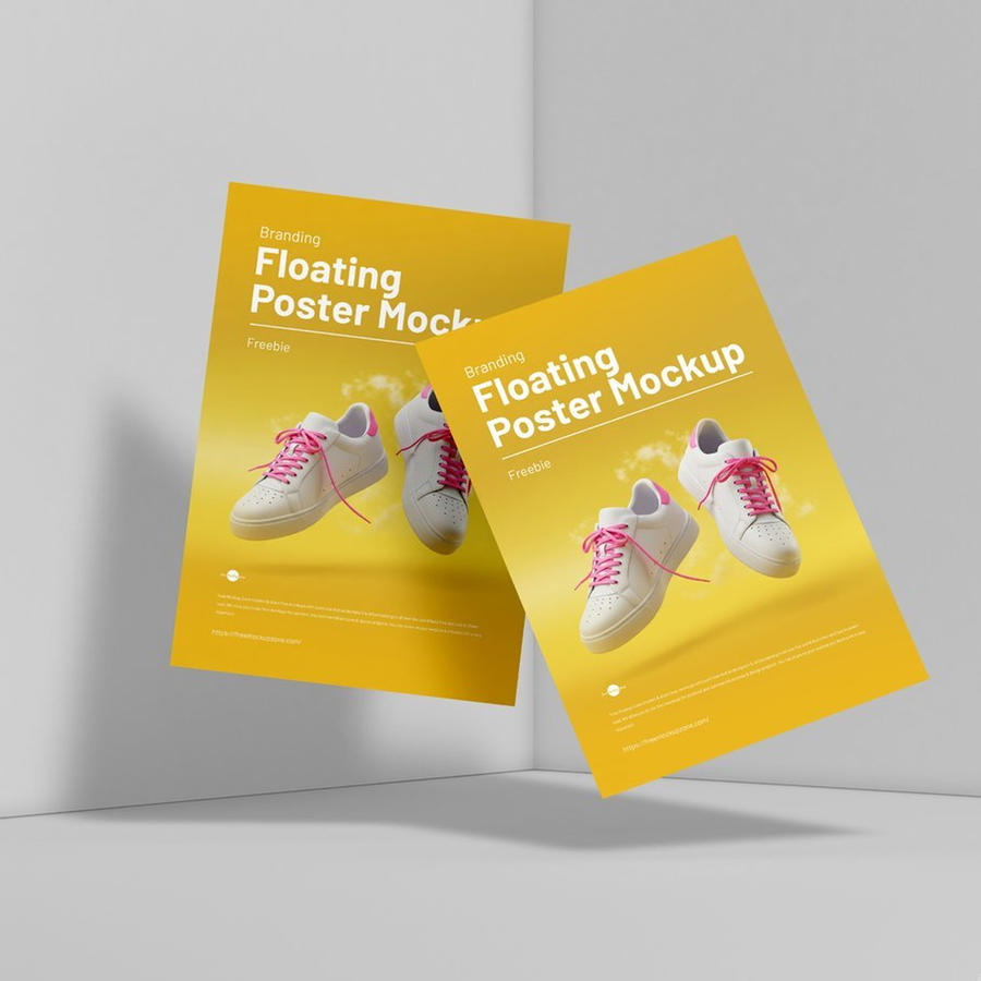 浮动海报样机