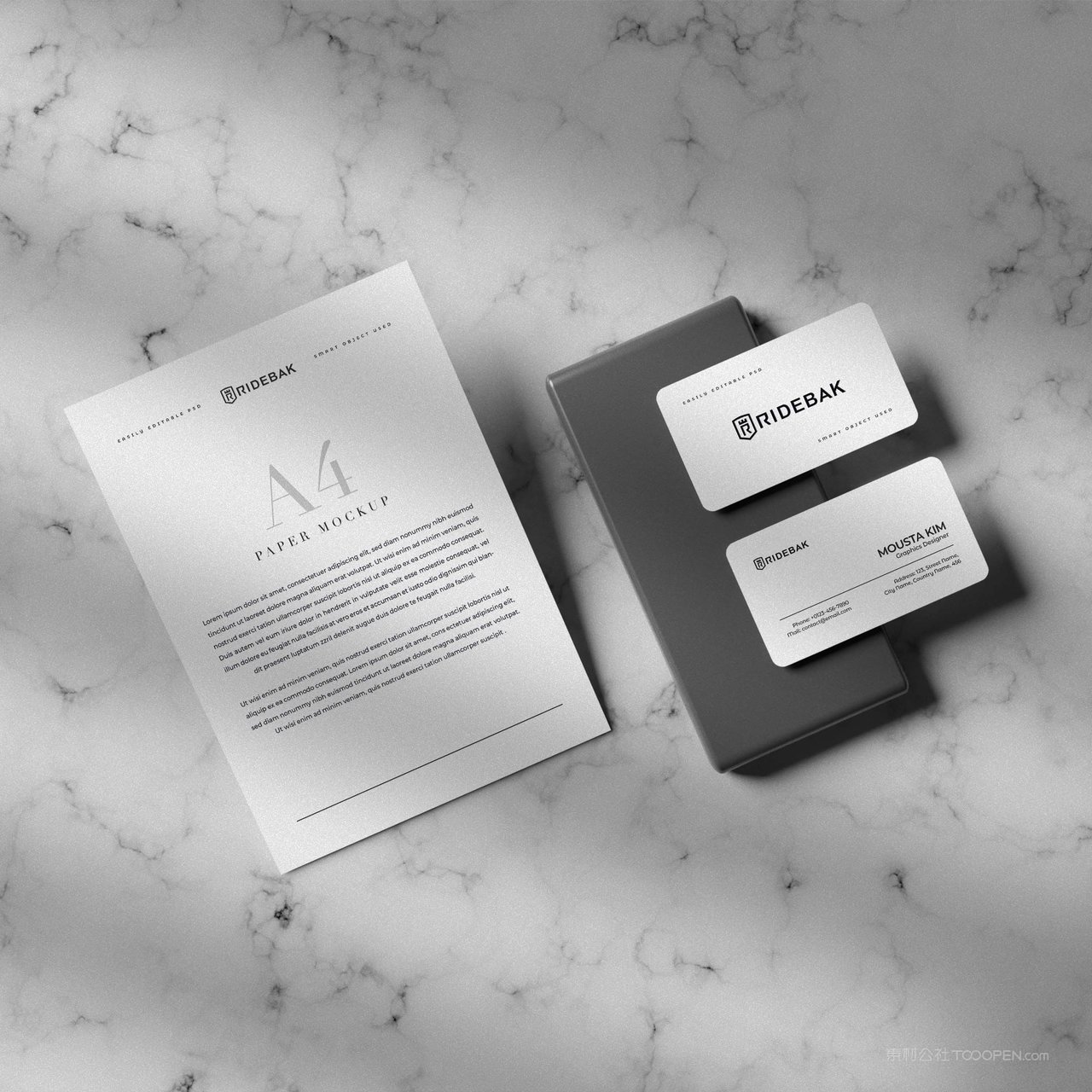 文档名片贴图样机