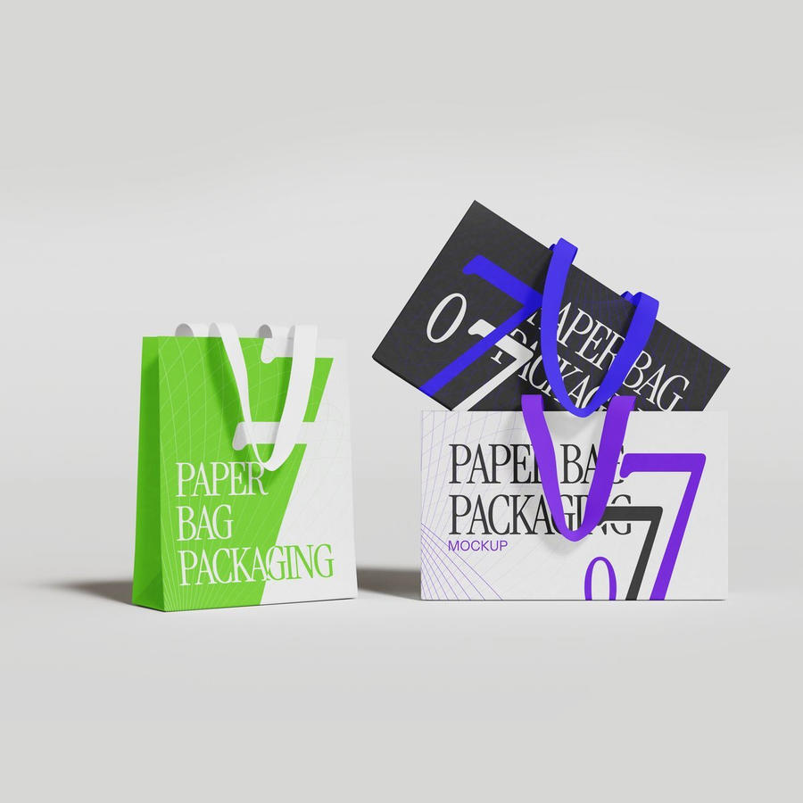 纸袋手提袋样机