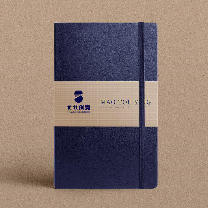 蓝色笔记本贴图样机