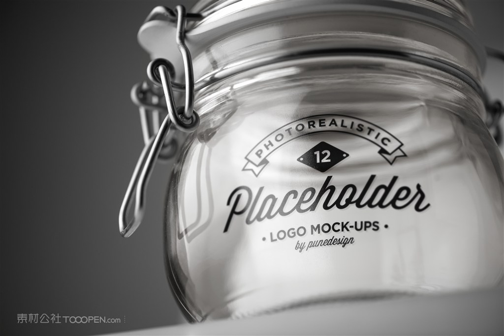 玻璃质感logo效果样机模板psd分层素材