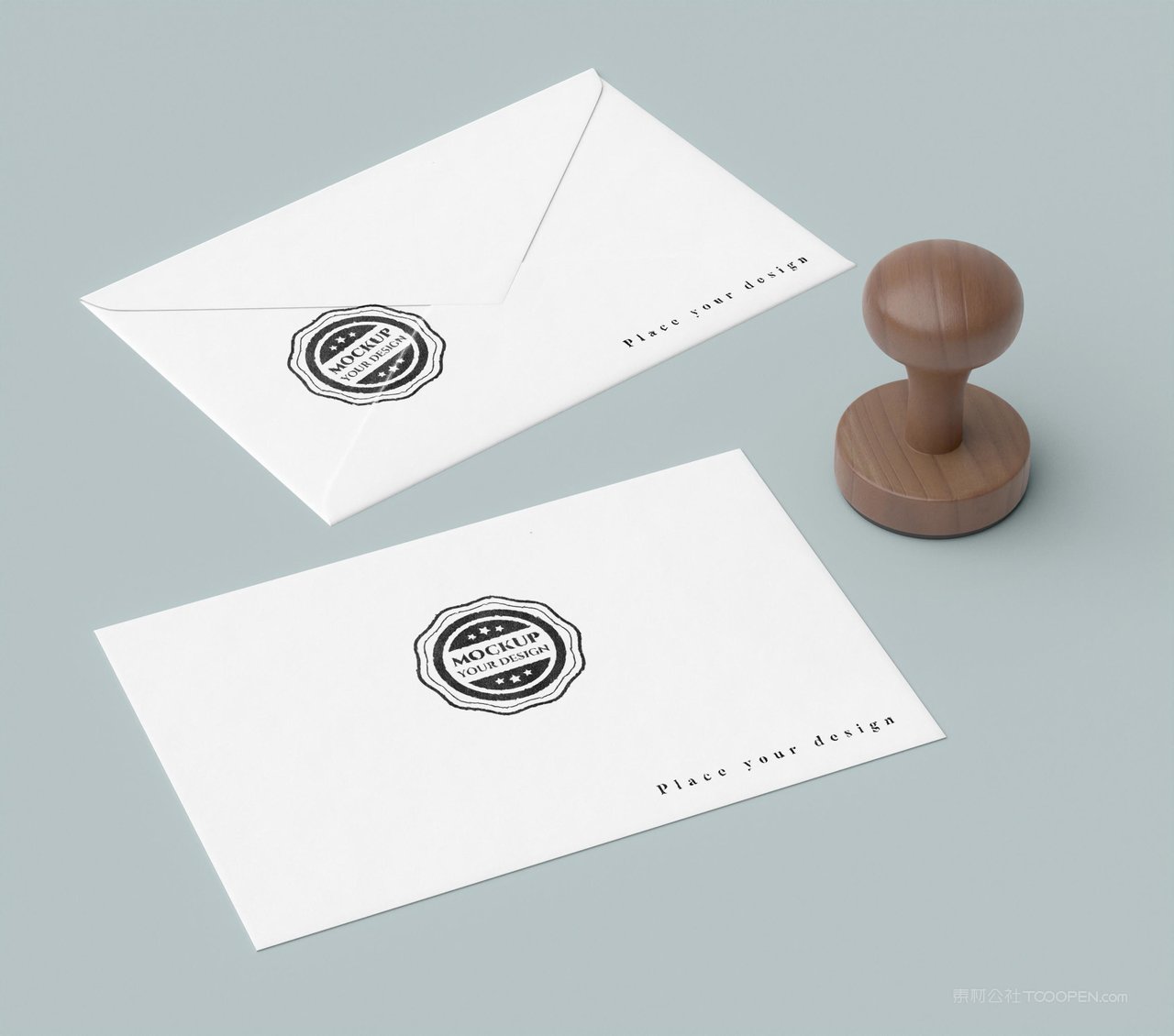 信封印章logo贴图样机