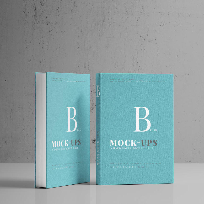 灰色背景墙空间场景书籍画册贴图样机