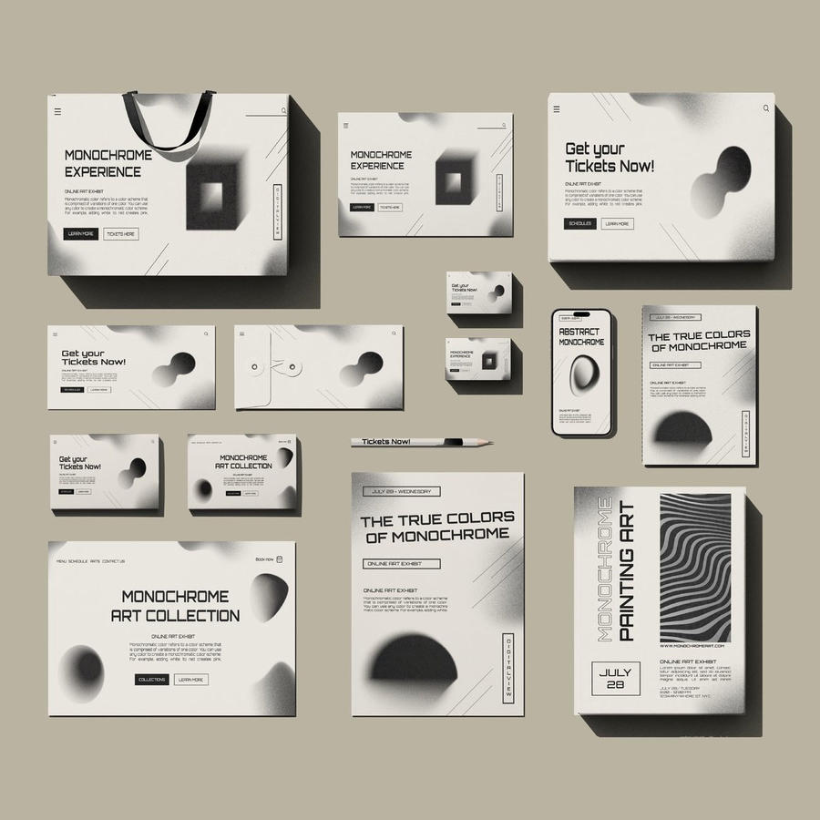 极简高级平铺vi样机