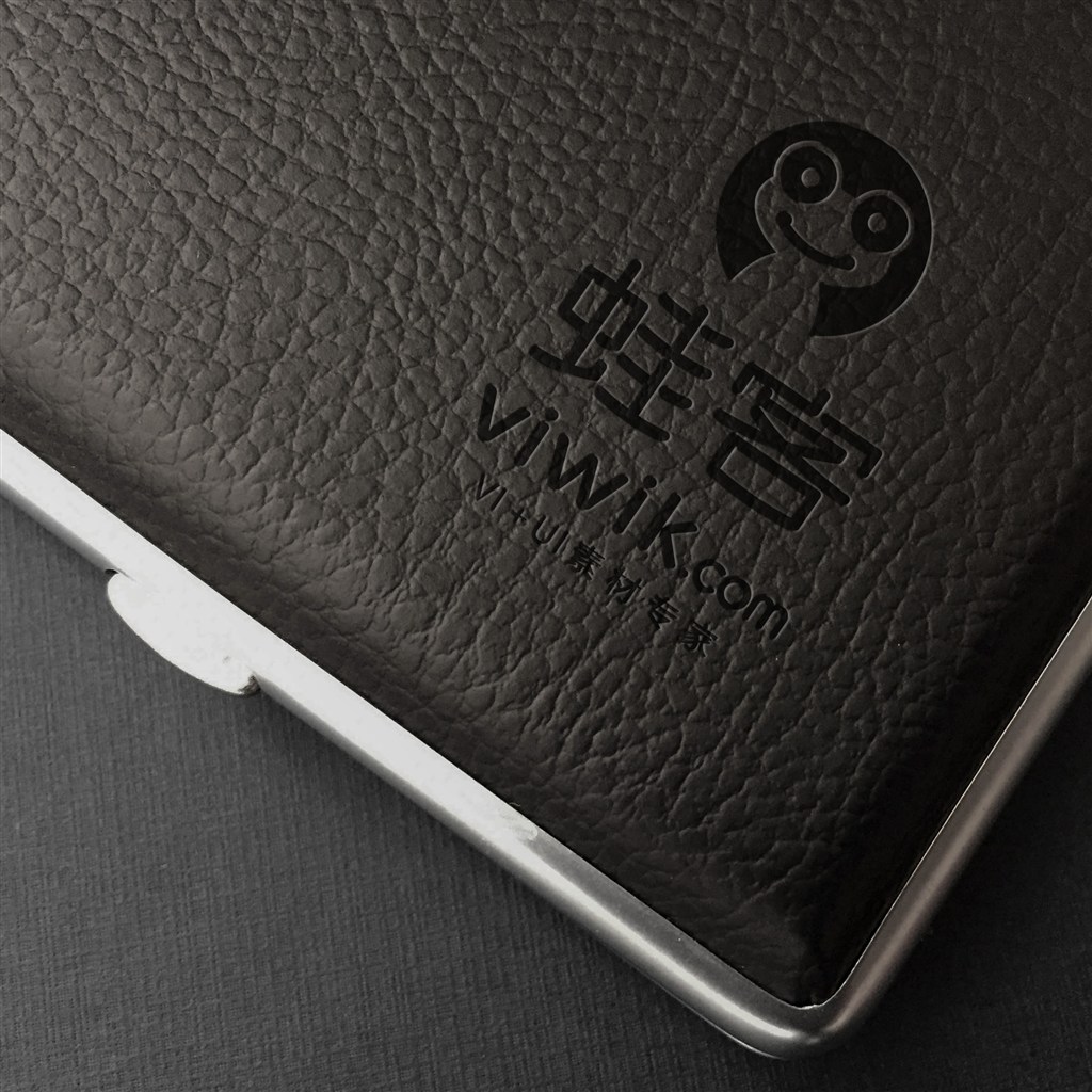 黑色皮质肌理立体logo样机