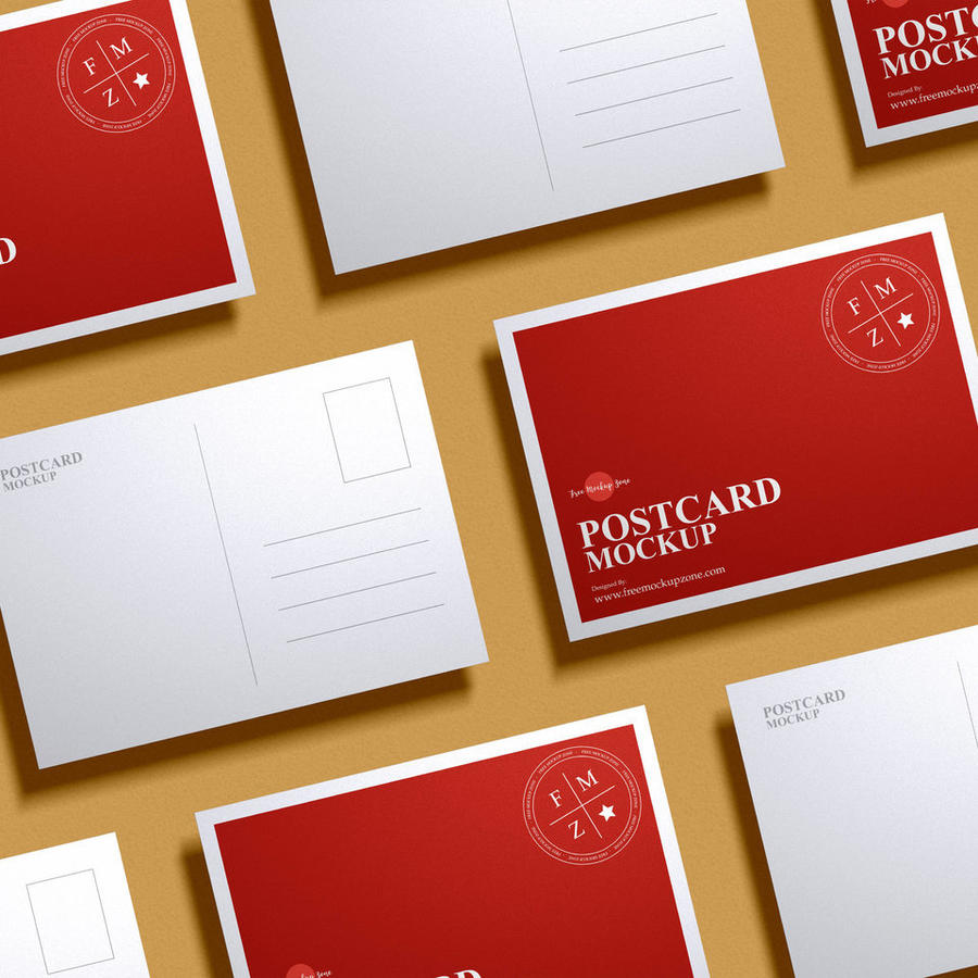 品牌明信片样机