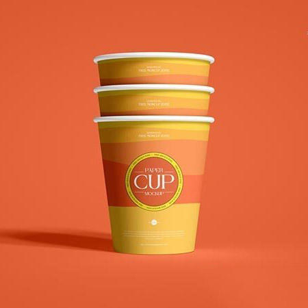 套放的纸杯样机