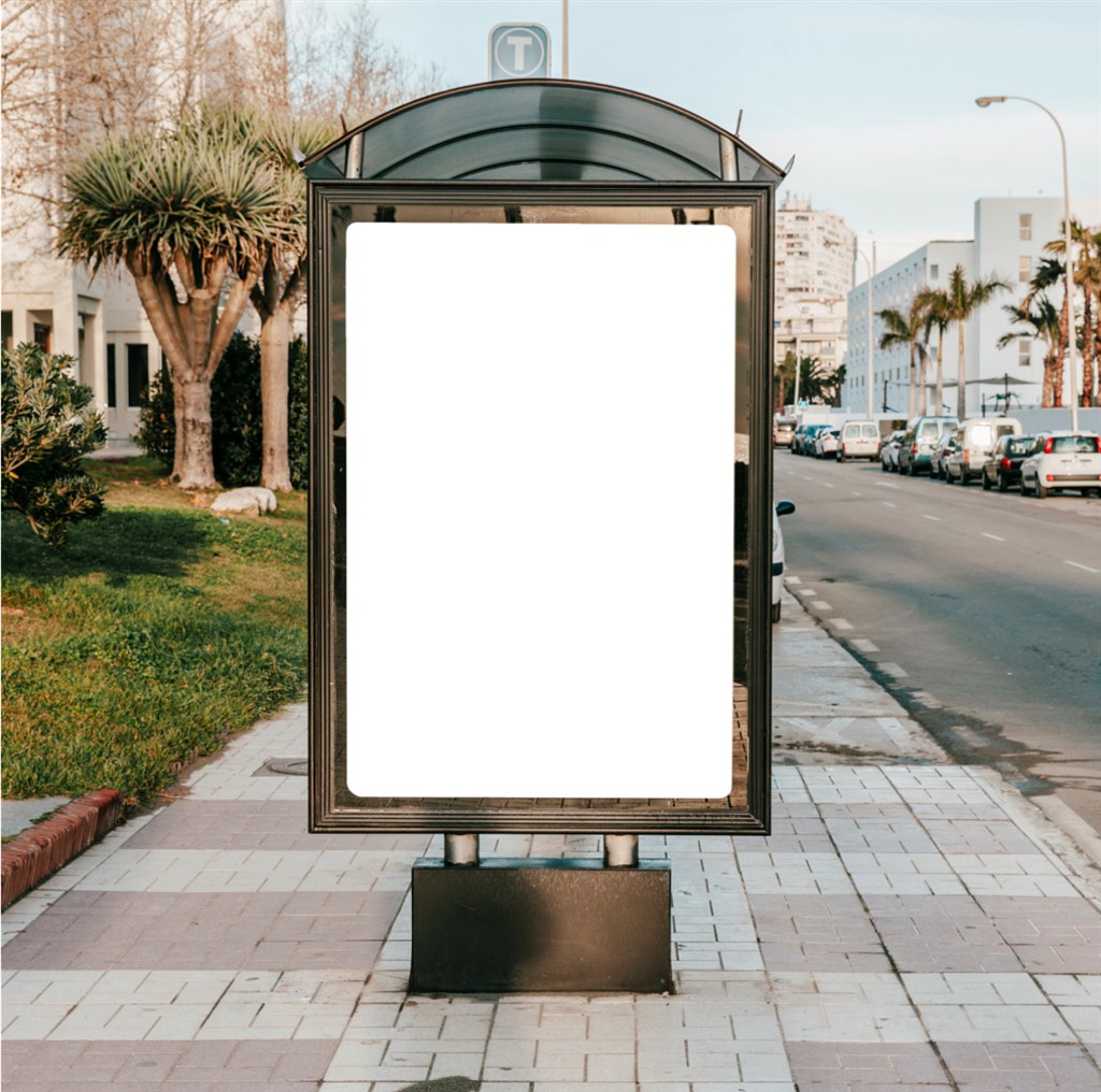 公交站牌广告竖版