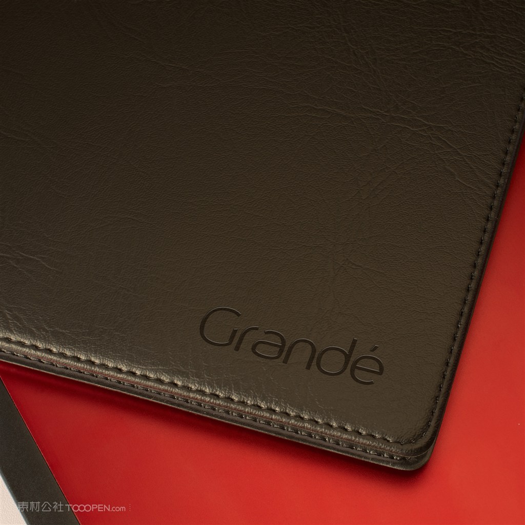 皮面笔记本logo图案标志凹凸样机