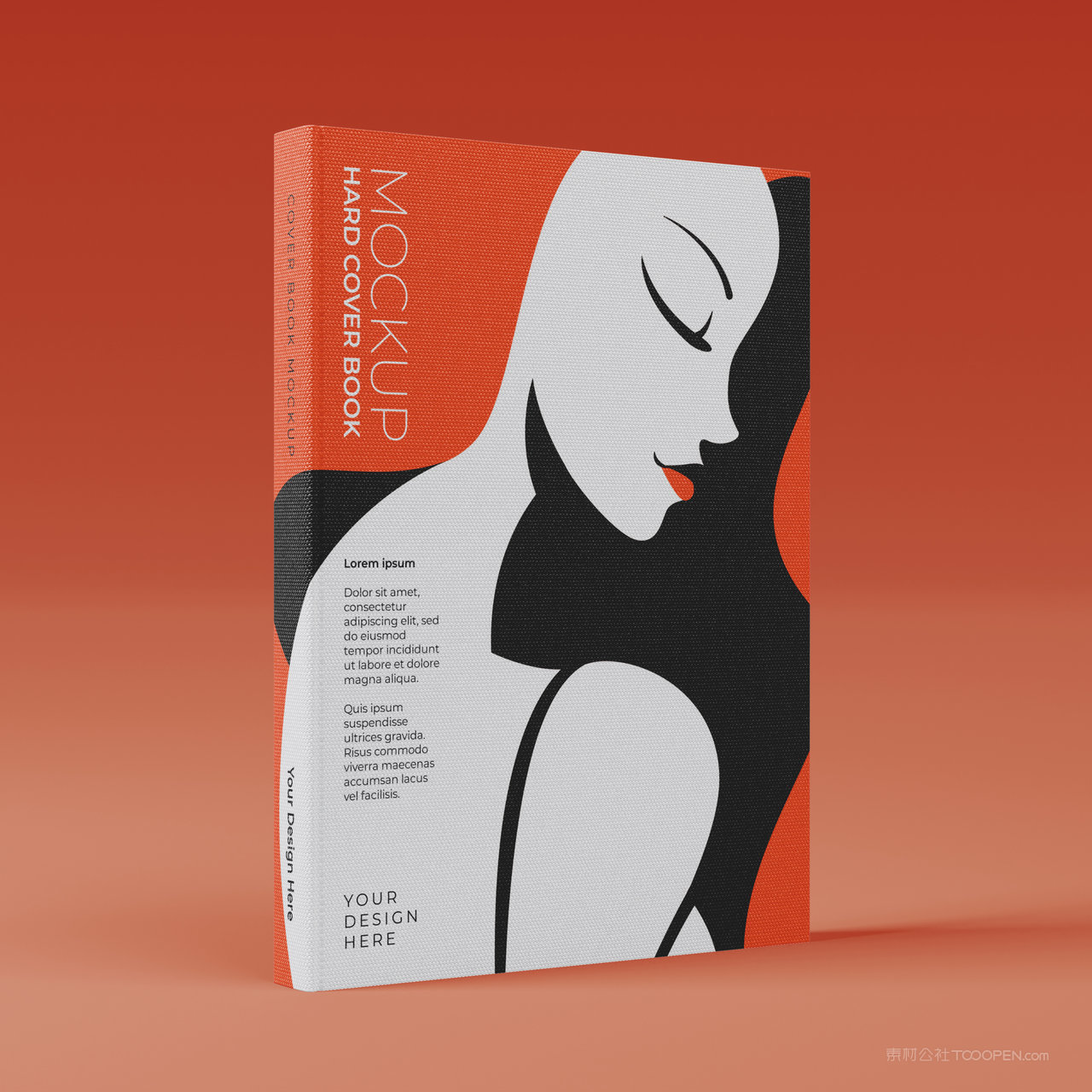 精装书本画册封面设计样机