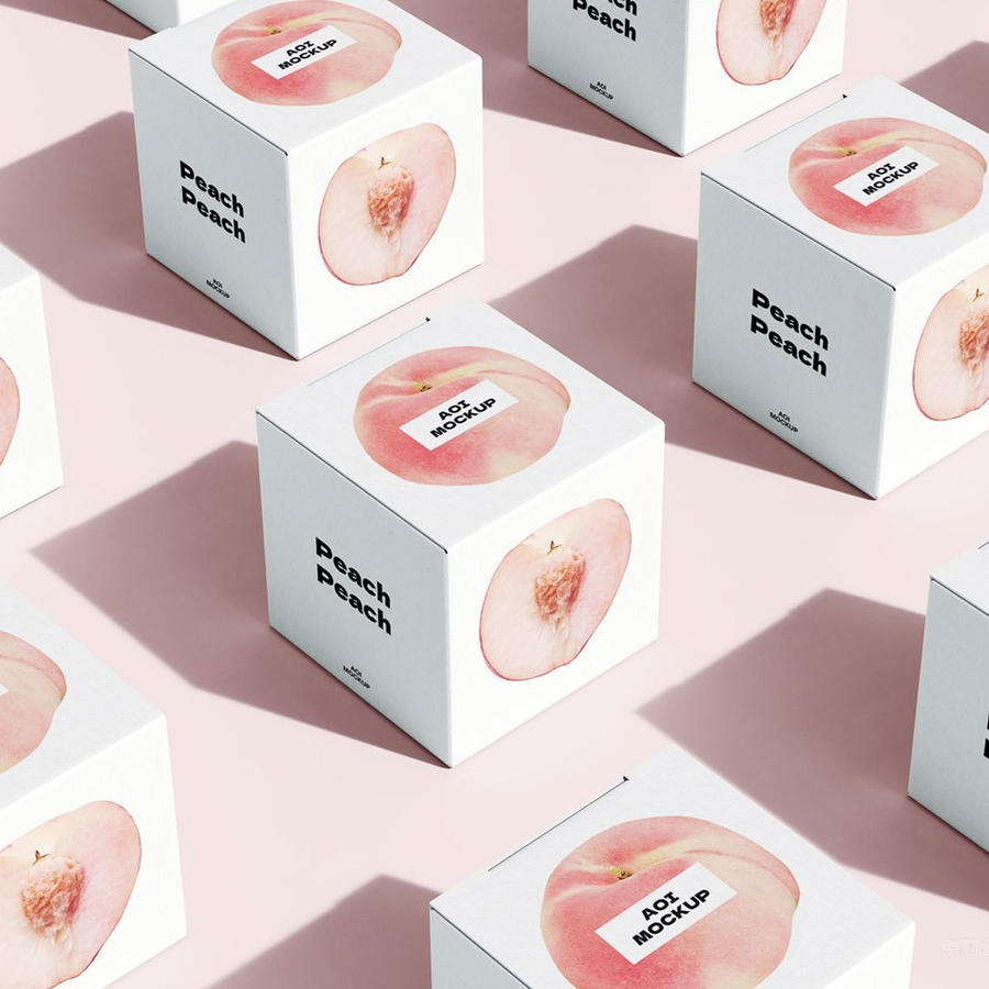 方形等距纸盒样机