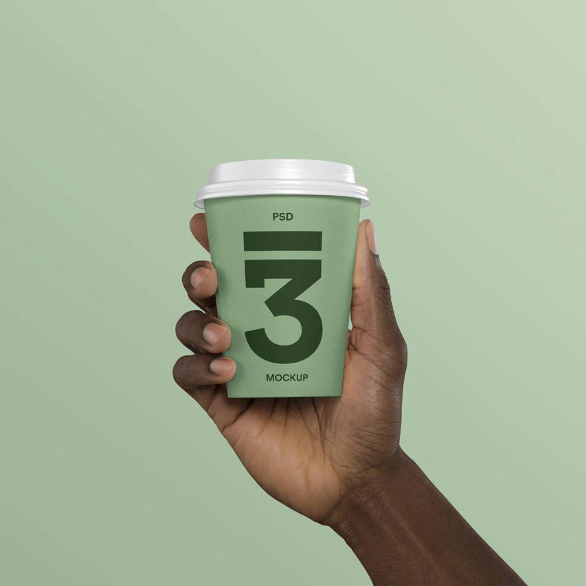 手持咖啡杯样机