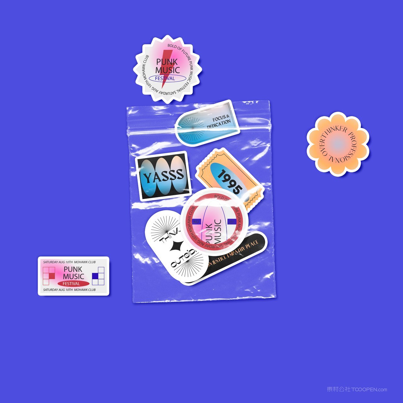 塑料袋贴纸样机