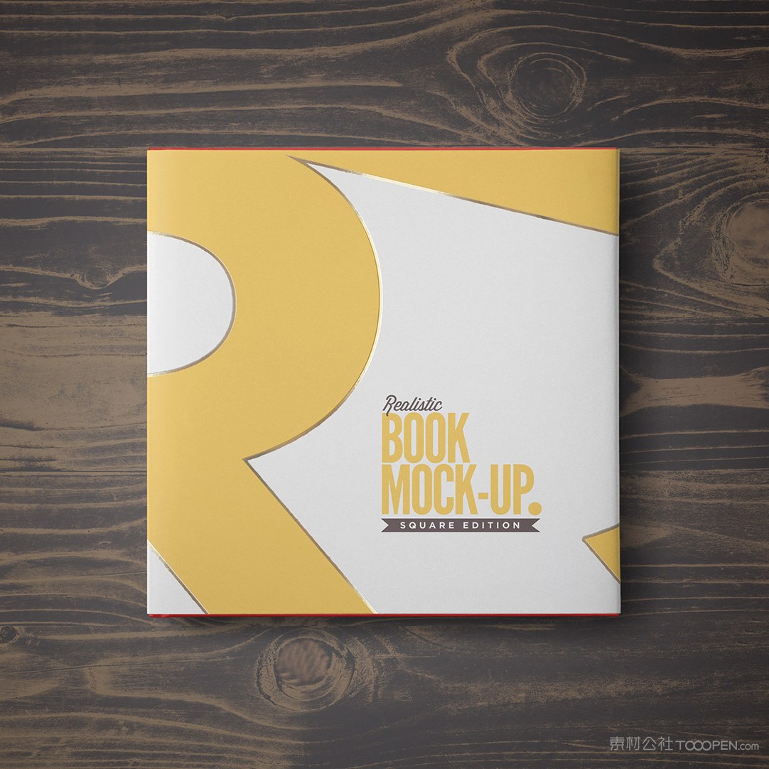 正方形书本画册封面设计样机