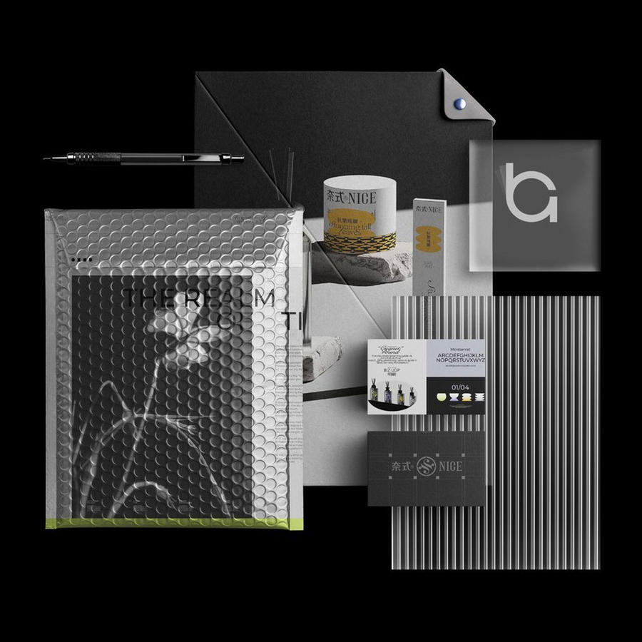 企业科技品牌vi设计样机海报工牌商务展示logo标识ps贴图素材 (11)