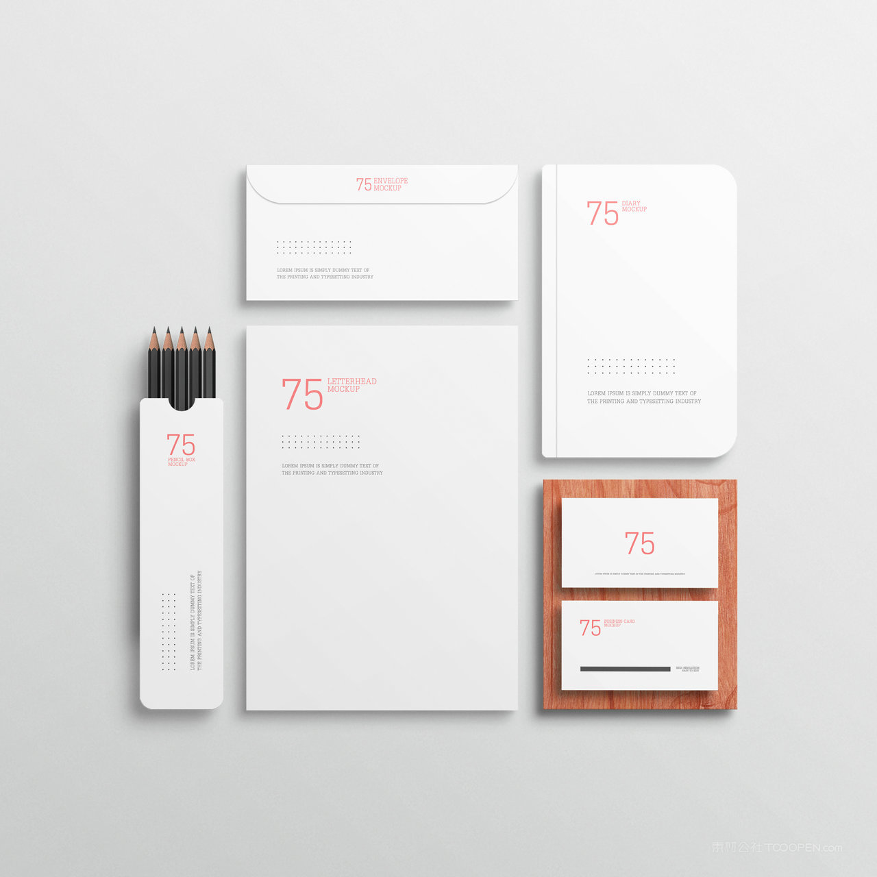 极简vi信封名片文档贴图样机