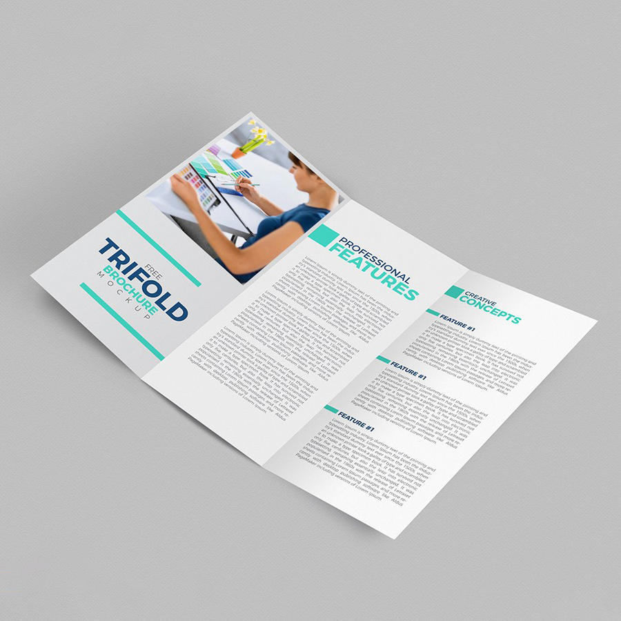 三折小册子样机