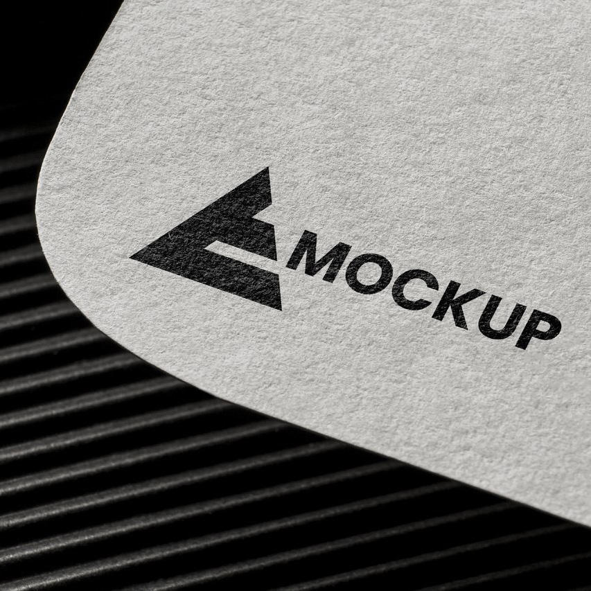 浅灰色特种纸logo样机