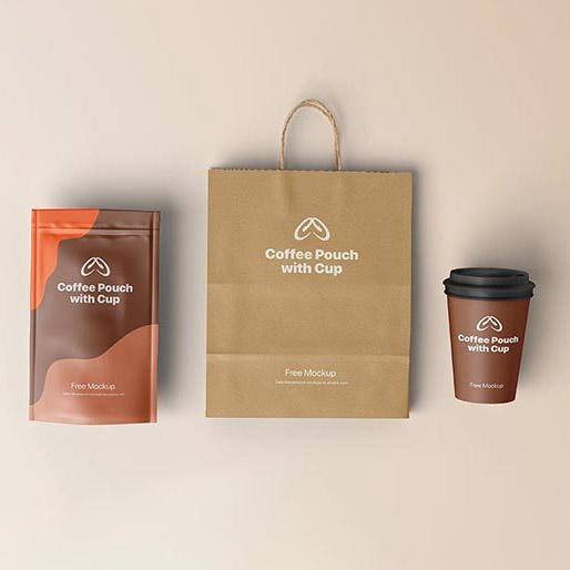 咖啡袋和杯子样机