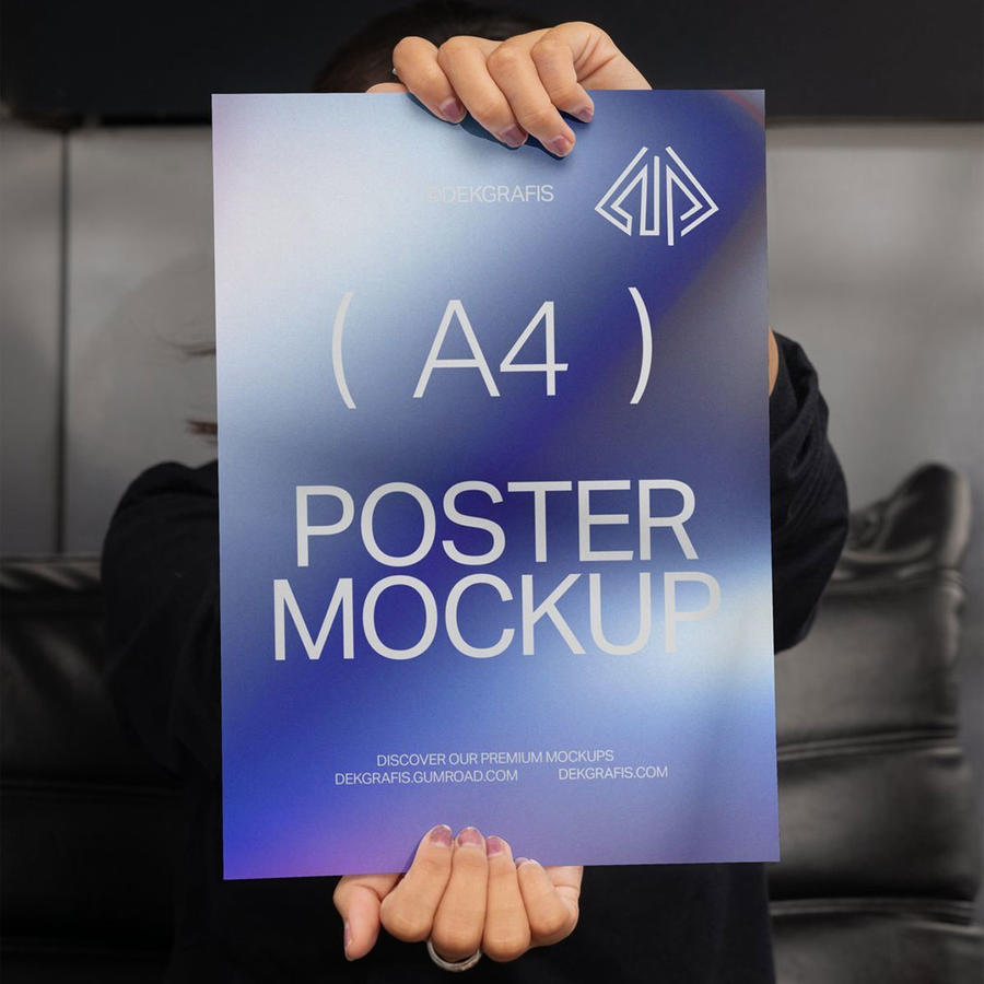 英文字母a3海报展示样机