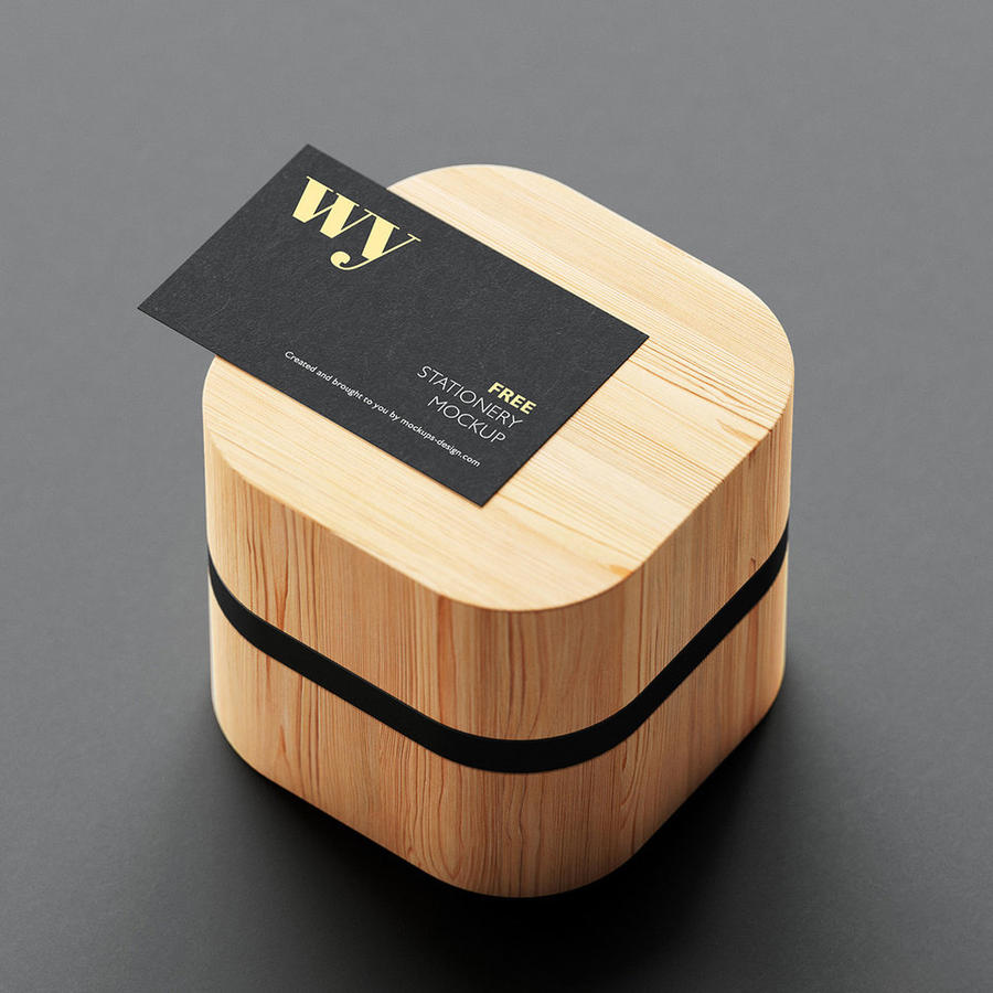 高端黑色背景名片样机素材