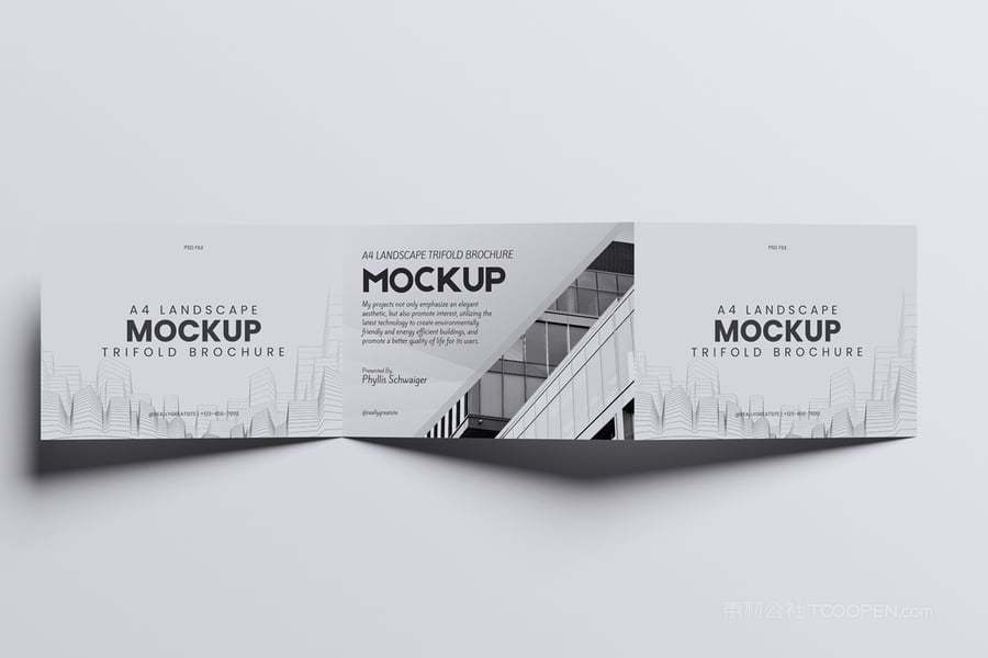 三折小册子样机