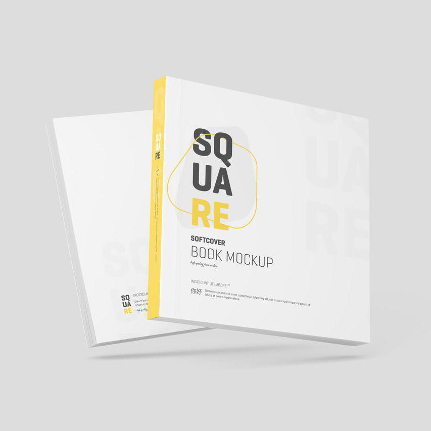 方形软封面书籍样机