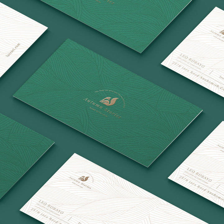 中式餐饮名片样机