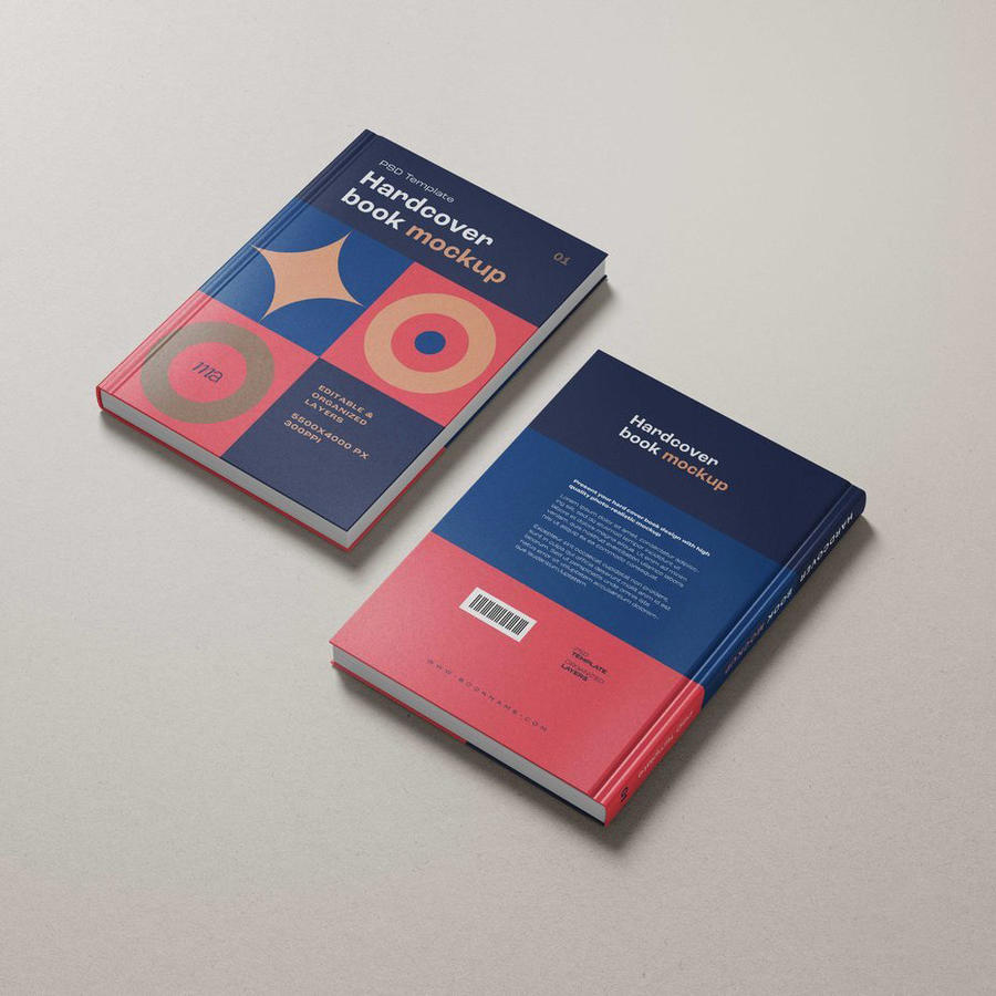 精装硬封书封面样机