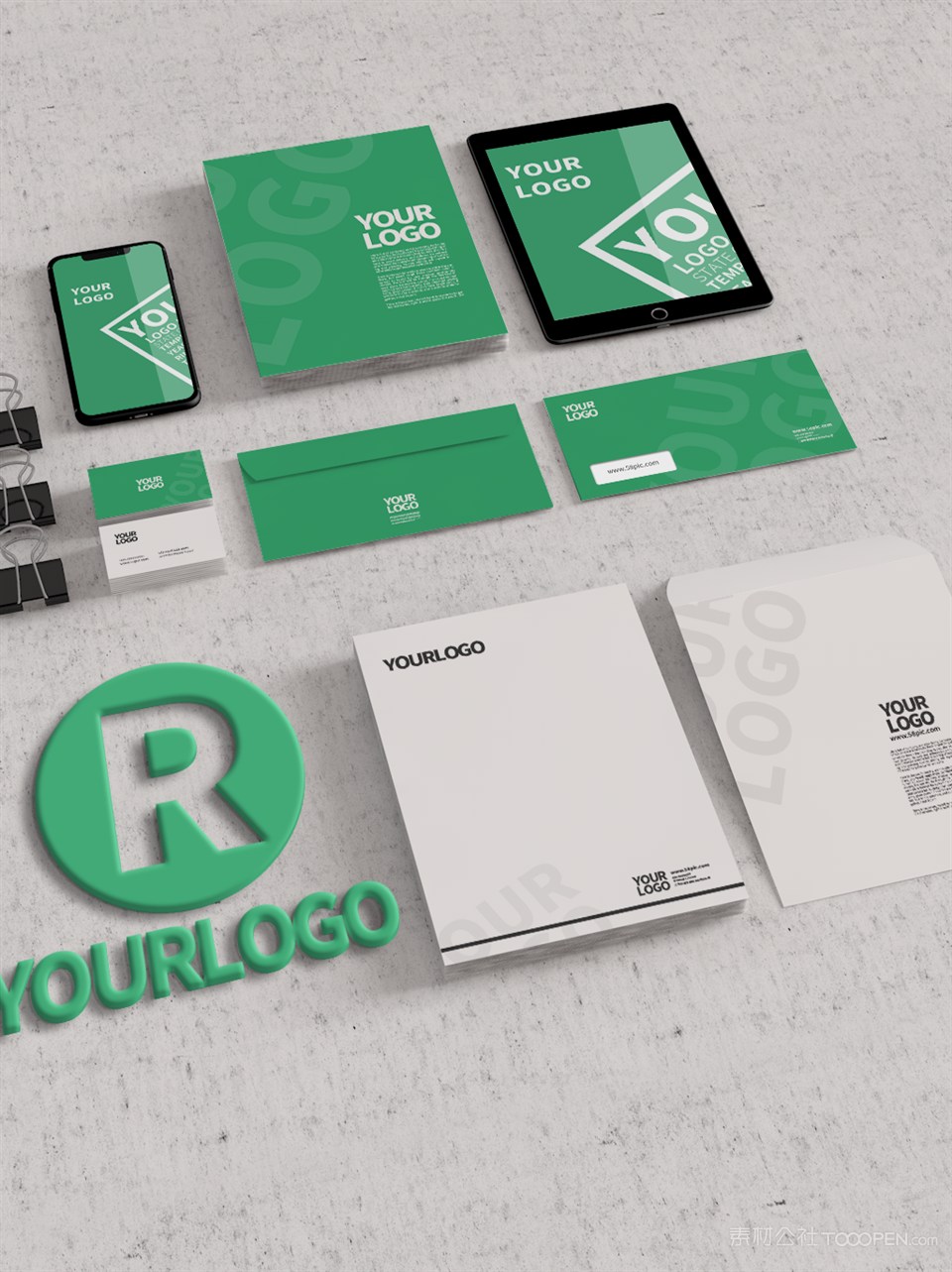 立体logo办公用品vi样机