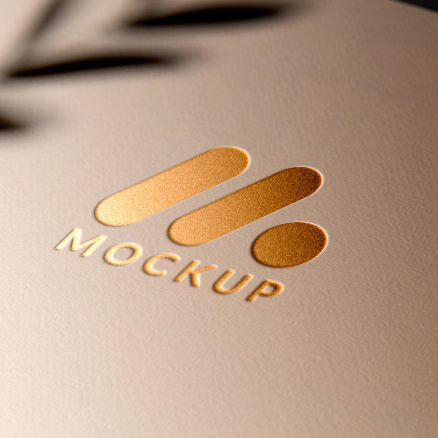 高档烫金logo样机