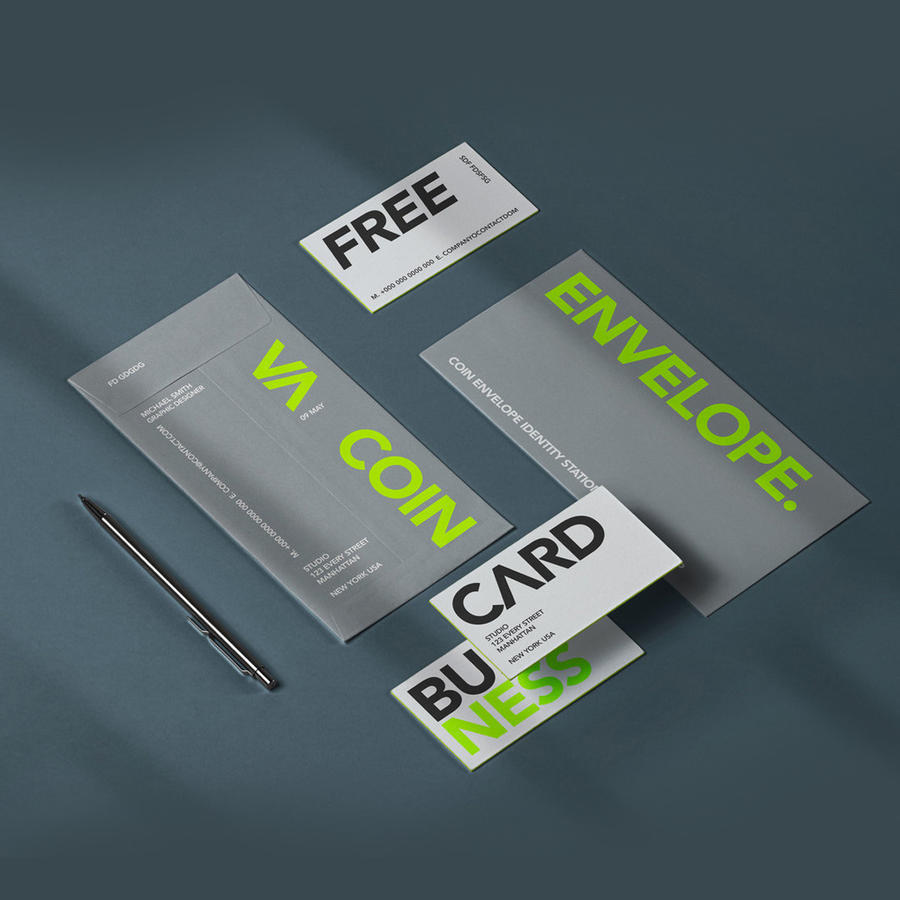 信封样机效果图卡片名片办公样机