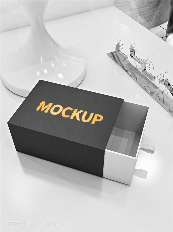 盒子logo烫金效果样机