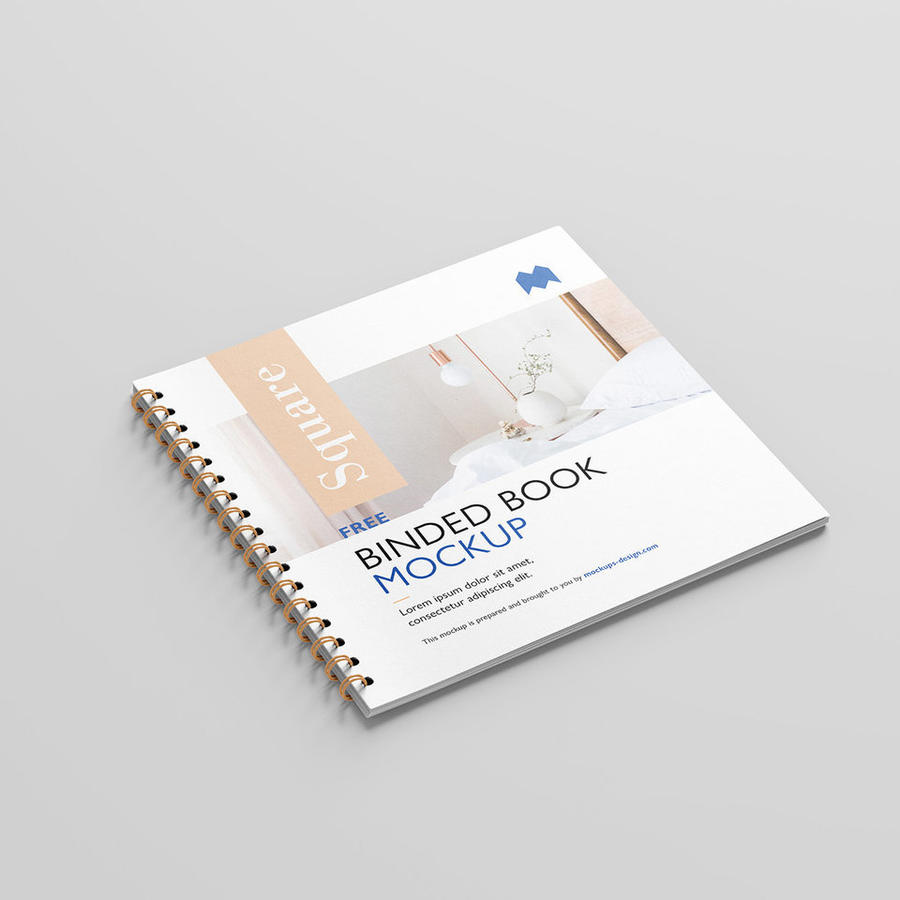 简约时尚的方形画册封面样机