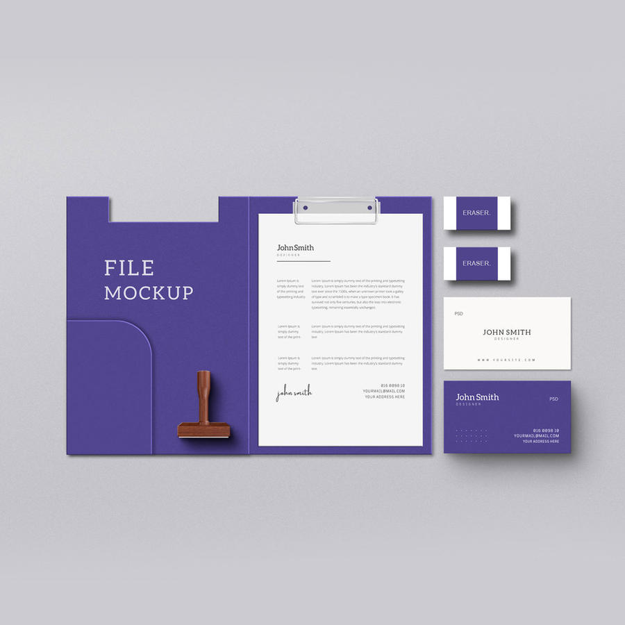 文具办公用品名片印章文件夹样机