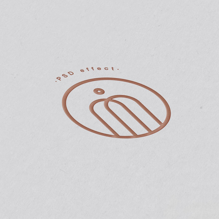 凸印烫金效果logo样机