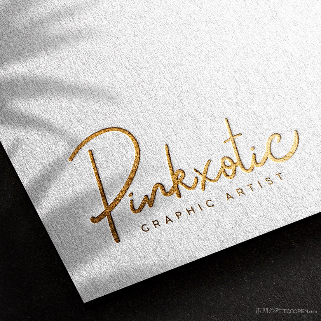 白底烫金logo样机