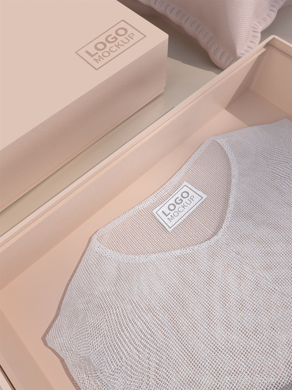 清新服装行业logo展示样机