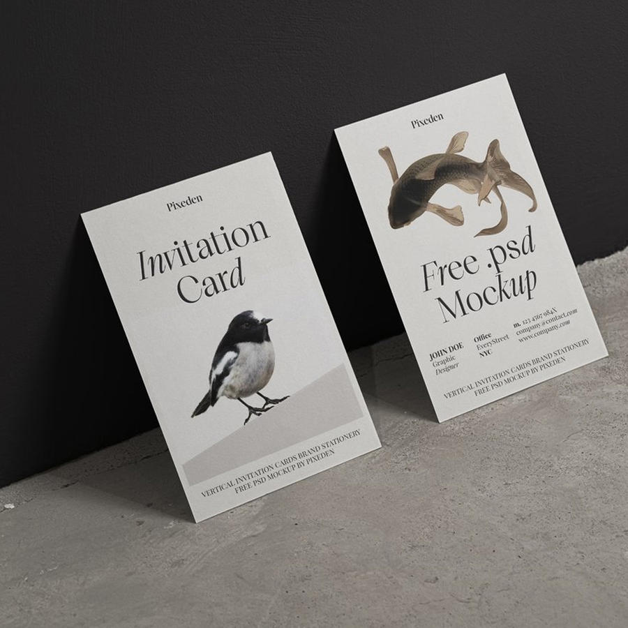 海报样机效果图单张宣传单纸张卡片