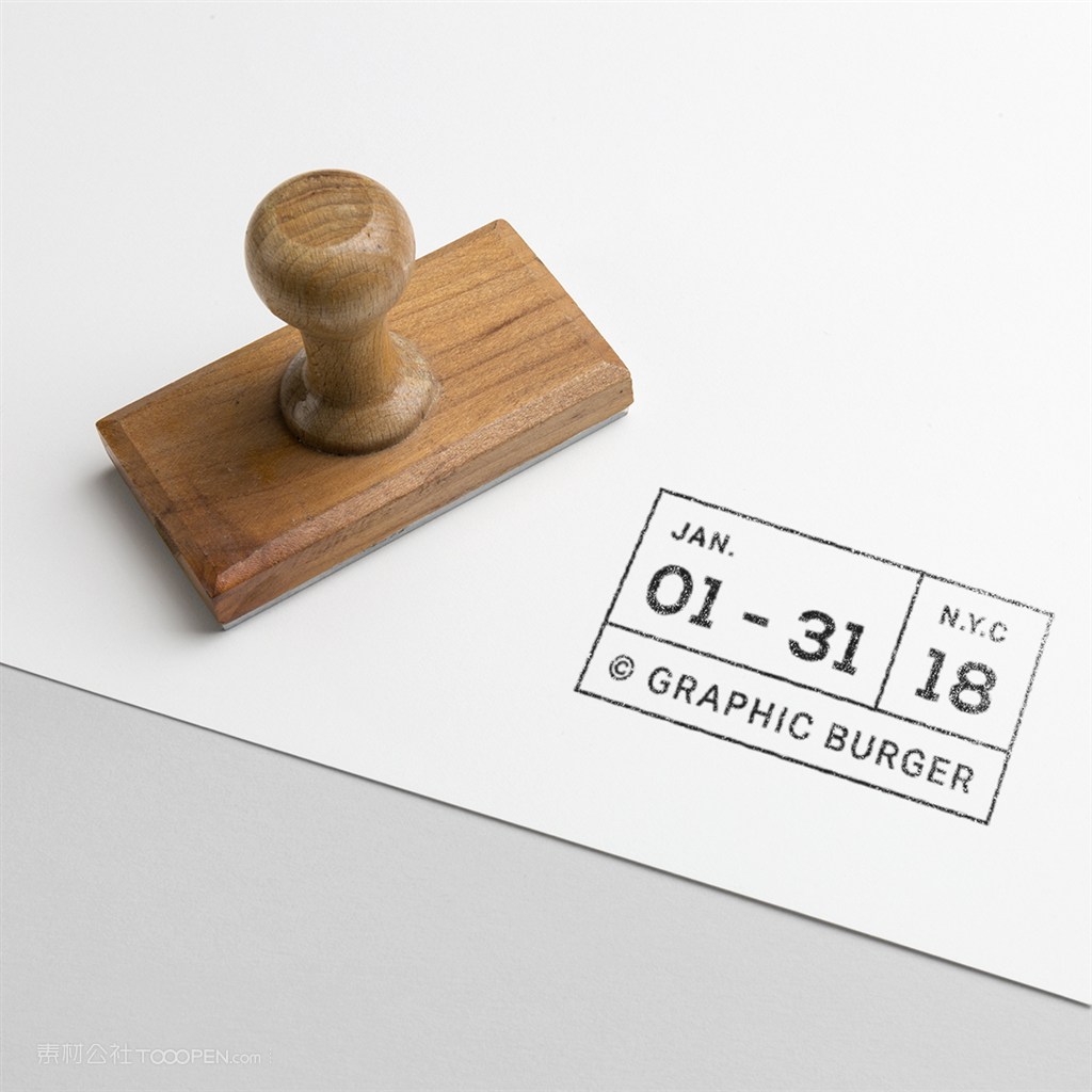 简洁复古橡皮图章样机